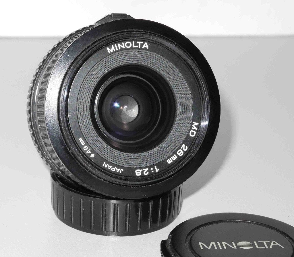 Minolta MD 28mm 2.8 Nieuw staat, Groothoeklens, Ophalen of Verzenden, Overige vattingen, Zo goed als nieuw