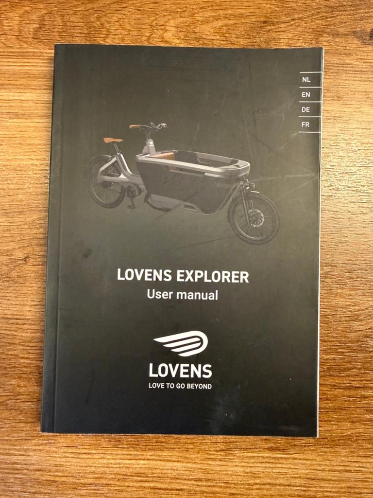 Lovens Explorer handleiding / user manual e-bike bakfiets, Ophalen of Verzenden, Zo goed als nieuw, Bakfiets