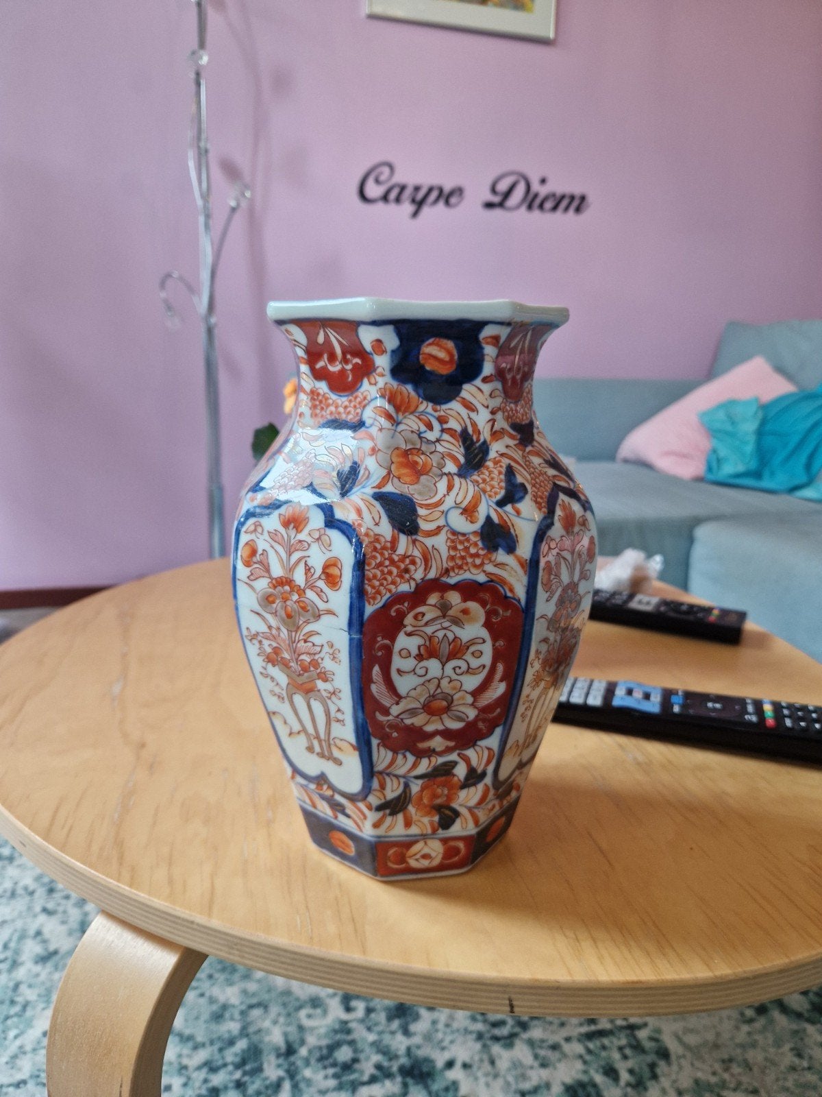 Antieke Japanse Imari Porseleinen Vaas - Balustervorm, Ophalen of Verzenden