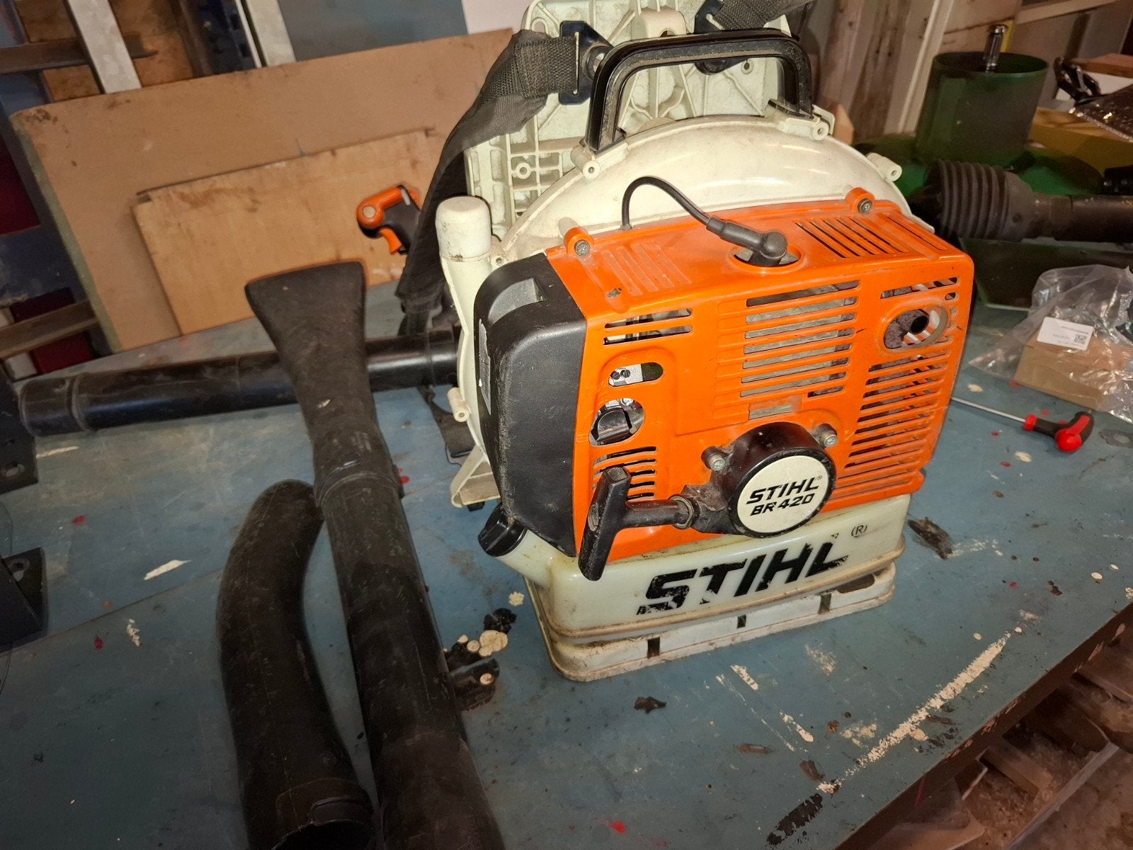 Stihl BR420 Bladblazer defect, Ophalen of Verzenden, Gebruikt, Stihl