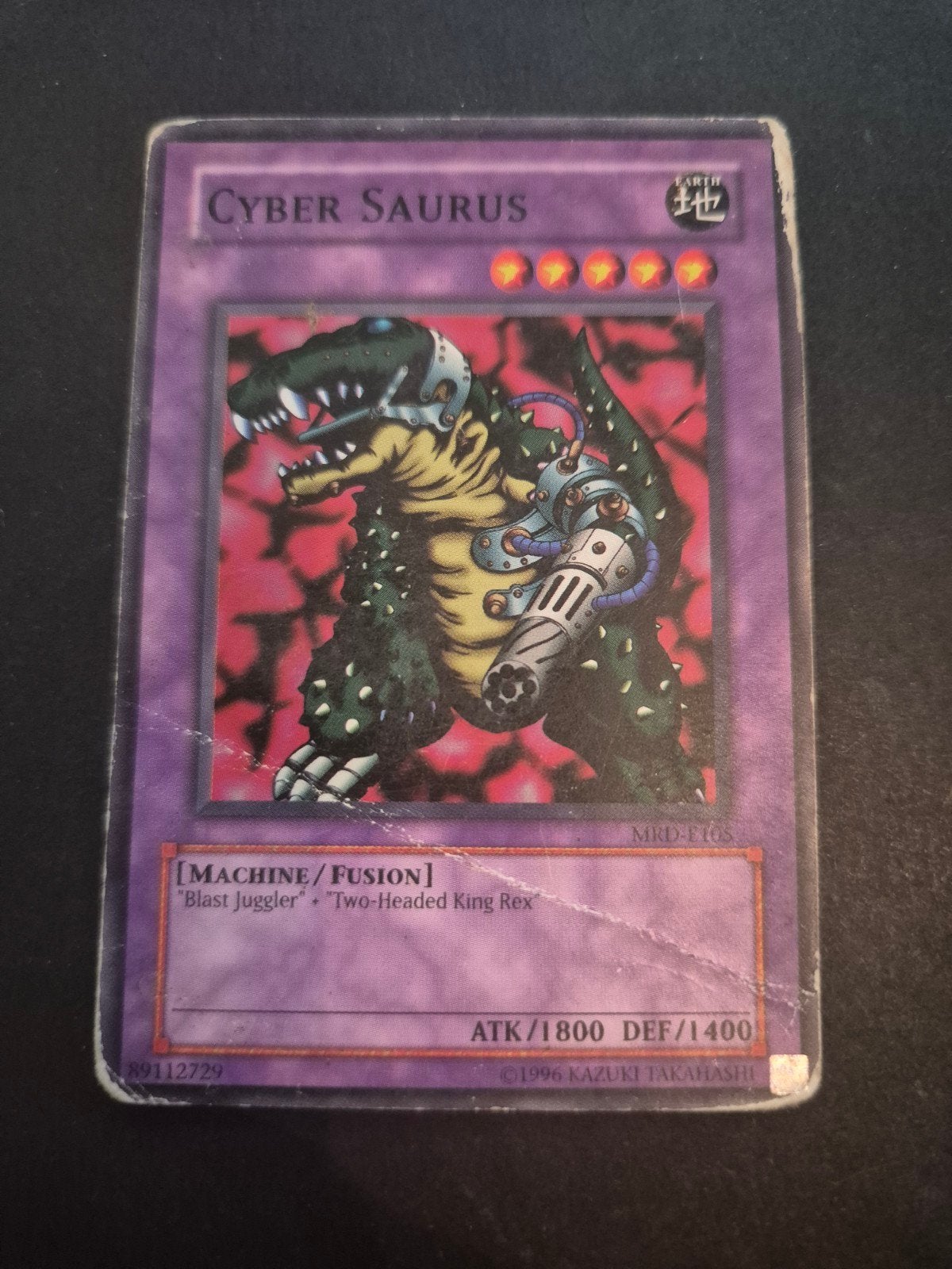 Yu-Gi-Oh! Cyber Saurus MRD-E105 Kaart, Ophalen, Gebruikt, Losse kaart