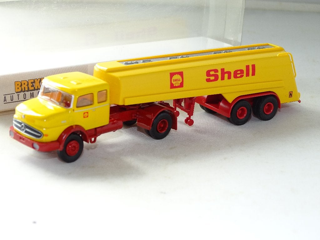 1/87 Brekina Mercedes  LS 1620  Shell, Hobby en Vrije tijd, Ophalen of Verzenden, Nieuw, Bus of Vrachtwagen, Brekina