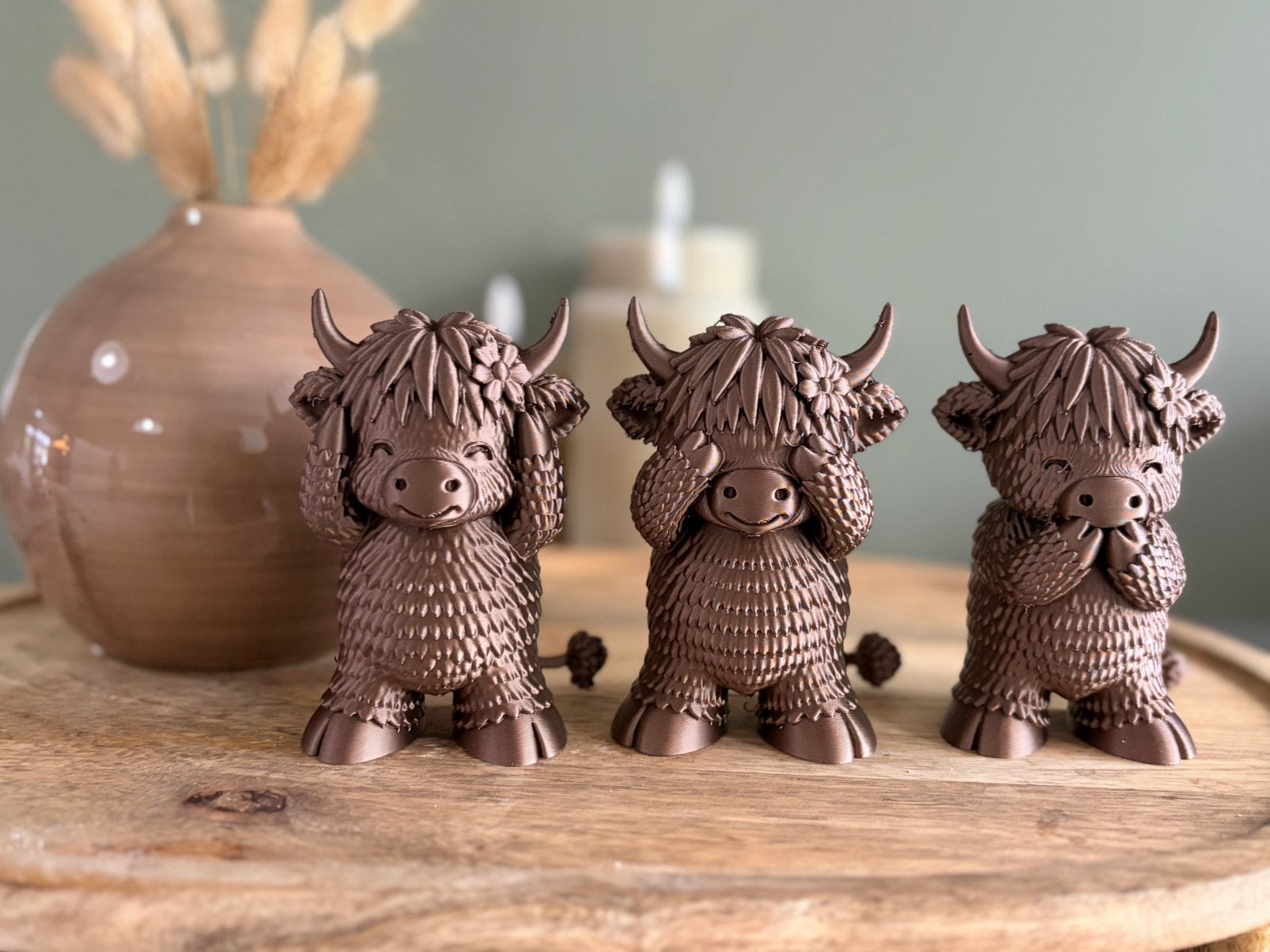Horen zien en zwijgen schotse hooglander, Huis en Inrichting, Woonaccessoires | Overige, Ophalen of Verzenden, Nieuw