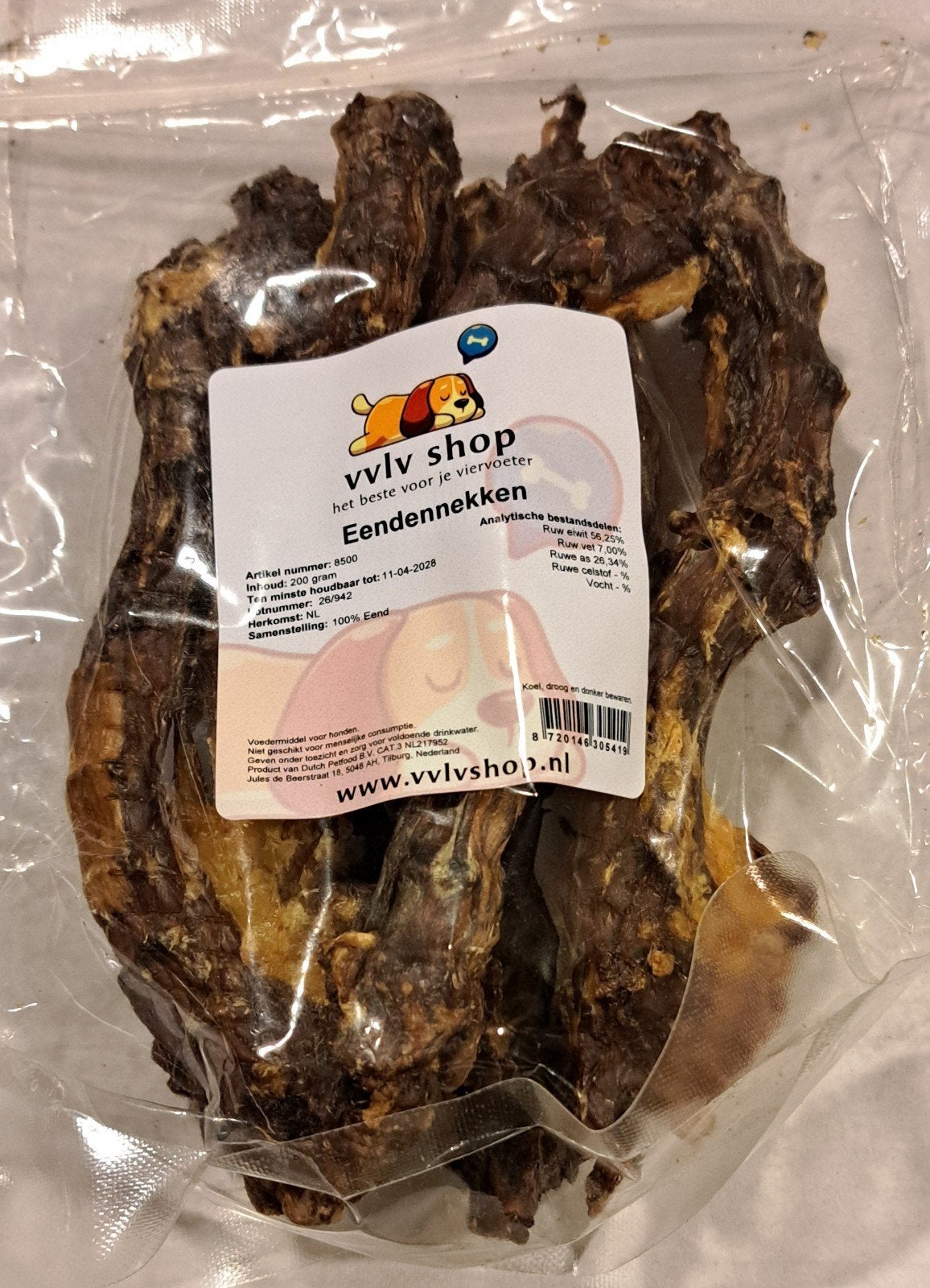 eendennekken 200 gram, Dieren en Toebehoren, Ophalen of Verzenden, Hond