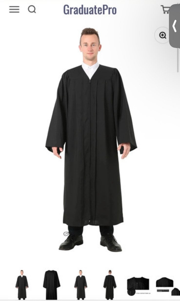 Unisex Afstudeertoga met afstudeerhoed, Ophalen of Verzenden, Zo goed als nieuw, Regenjas