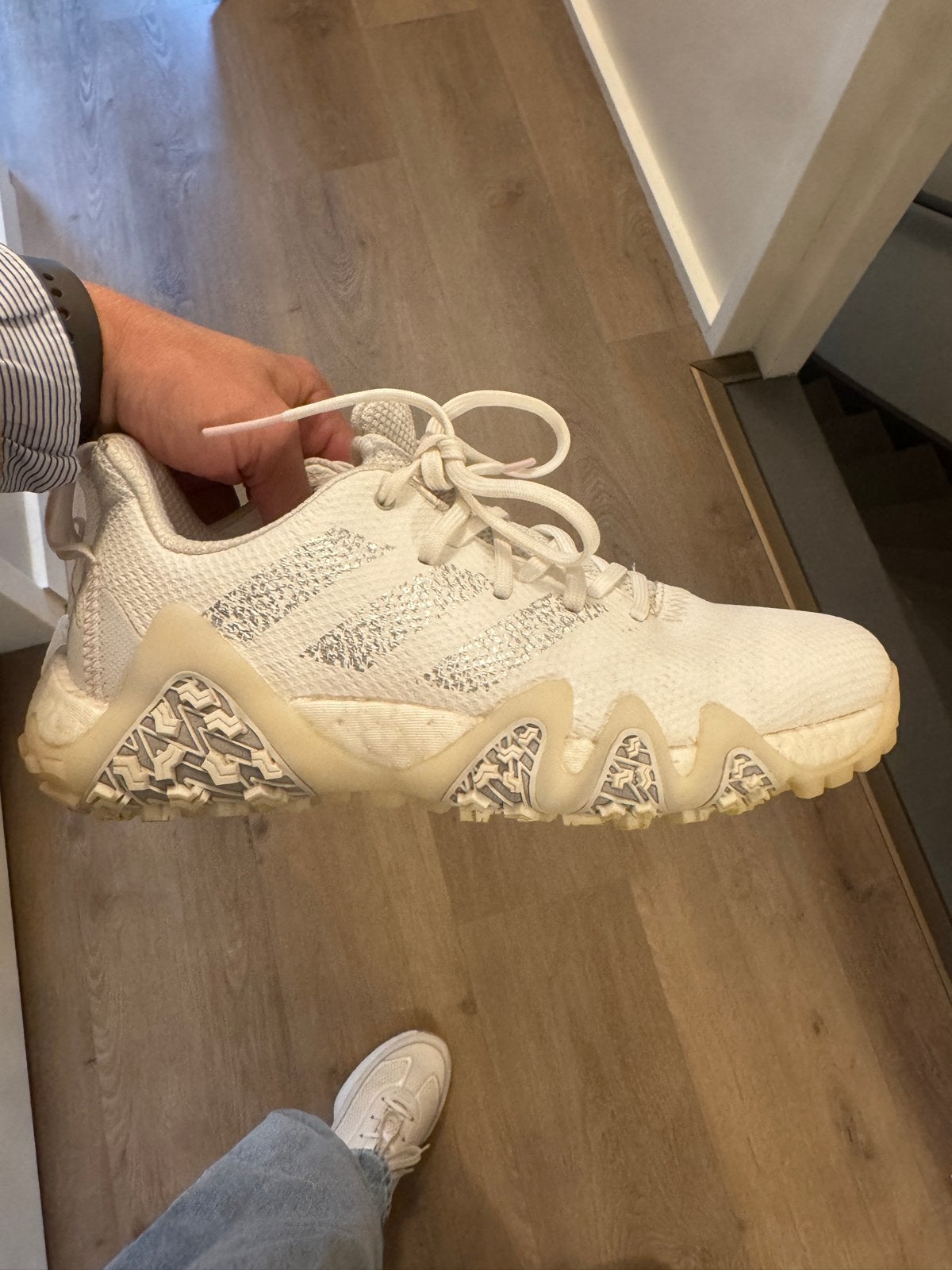 Adidas golfschoenen - Codechaos - maat 40 - wit, Sport en Fitness, Golf, Ophalen of Verzenden, Zo goed als nieuw, Schoenen