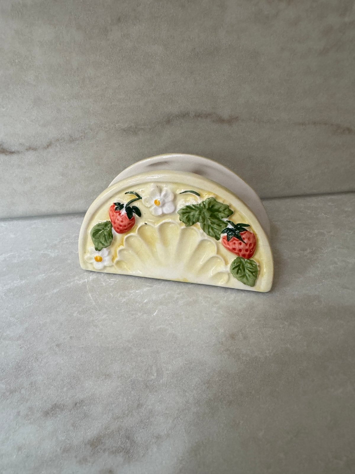 Vintage Farval Portugal servet houder handbeschilderd, Antiek en Kunst, Ophalen of Verzenden
