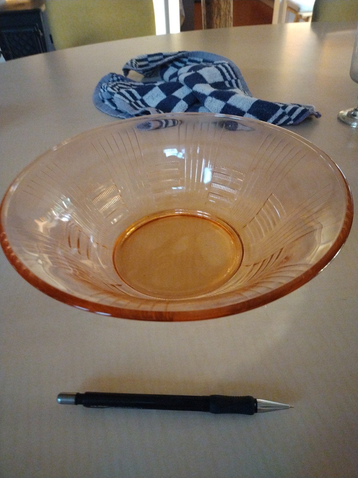 Luxval Roze persglas schaal en 8 glaasjes art deco 1930, Ophalen of Verzenden