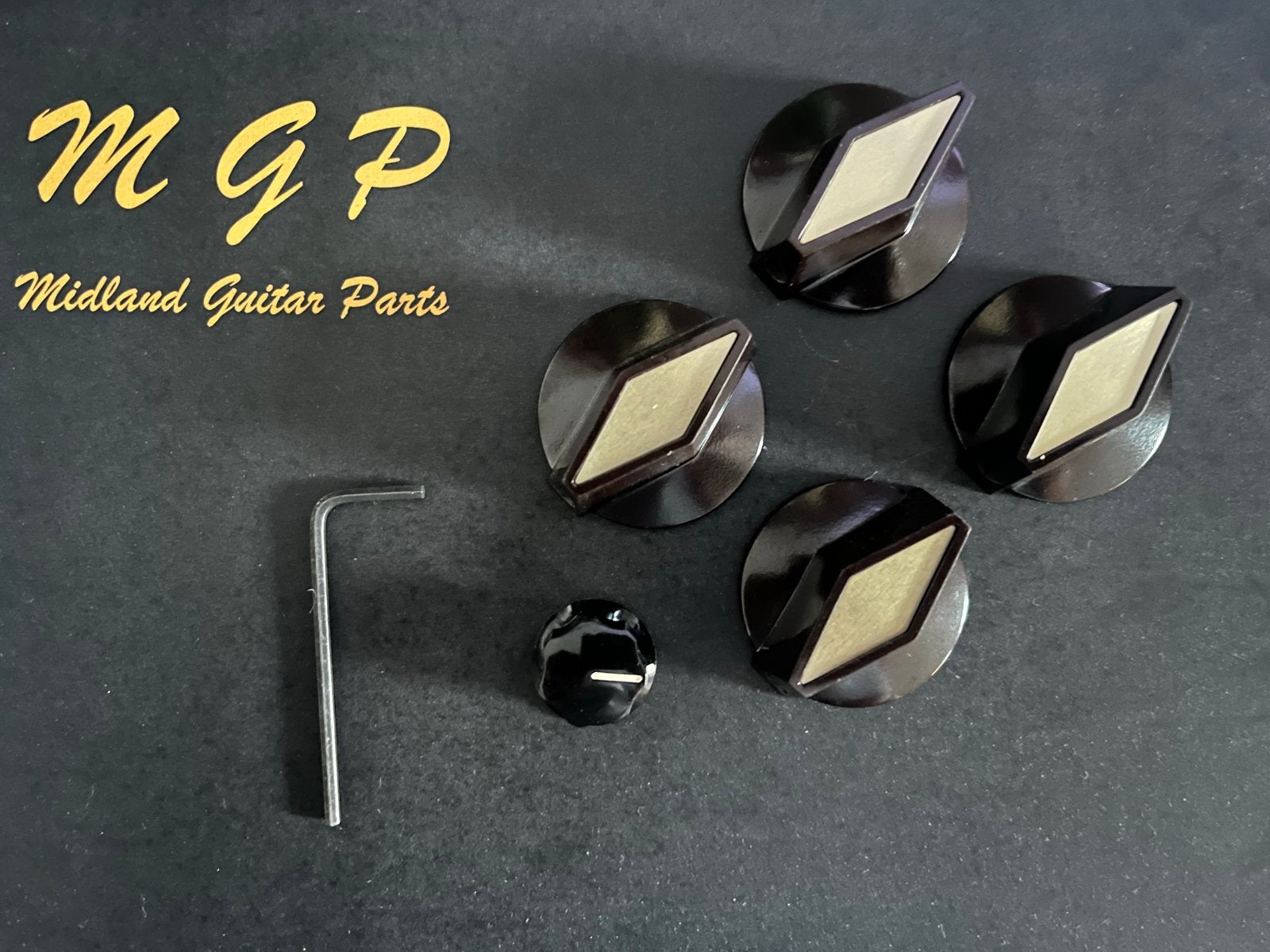 Rickenbacker TV/Cooker knop set van 5 + inbussl. Pn:03572., Ophalen of Verzenden, Nieuw, Elektrische gitaar