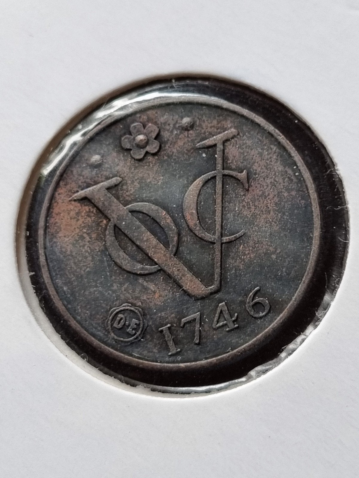 VOC duit naslag jaren 80 door douwe egberts, Postzegels en Munten, Ophalen of Verzenden, Vóór koninkrijk, Overige waardes