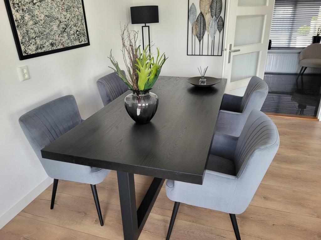 4 zo goed als nieuwe eetkamerstoelen type Rob van Goossens, Ophalen, Zo goed als nieuw, Stof, Vier