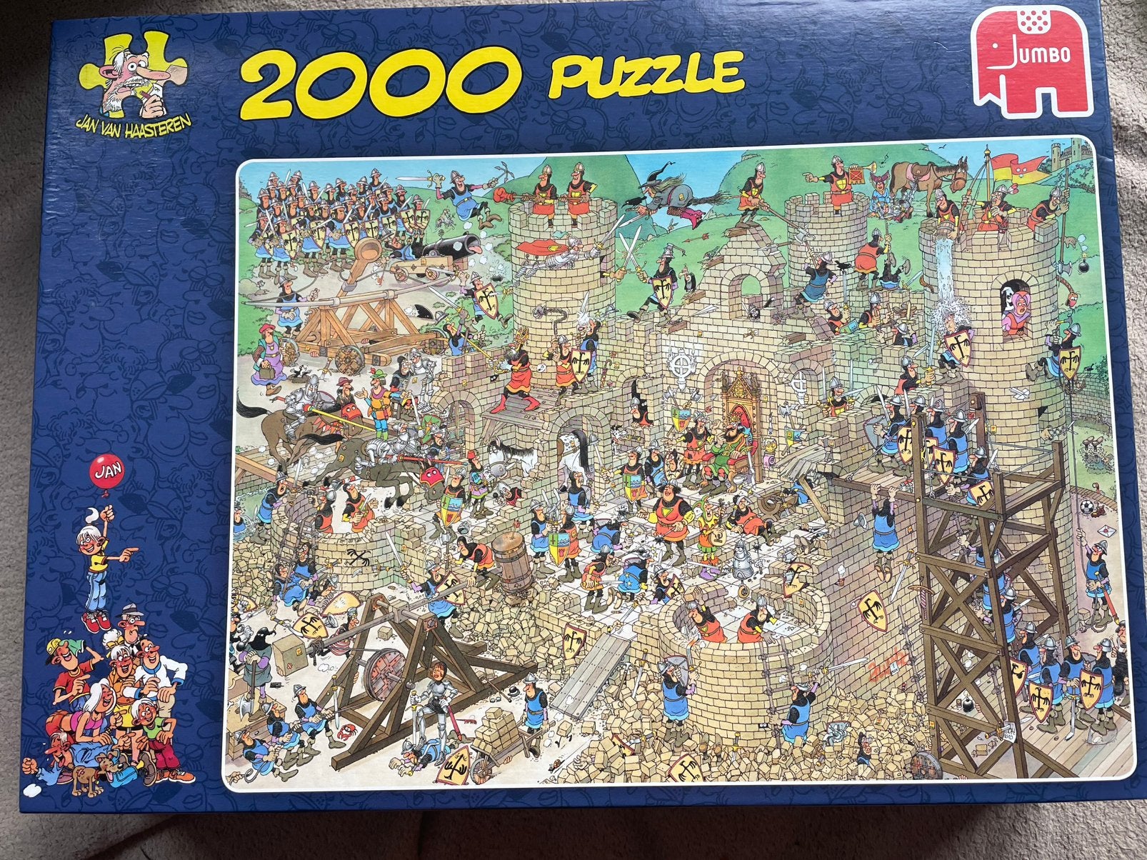Jan van Haasteren De Middeleeuwen 2000 stukjes nieuw in doos, Ophalen, Meer dan 1500 stukjes, Nieuw, Legpuzzel