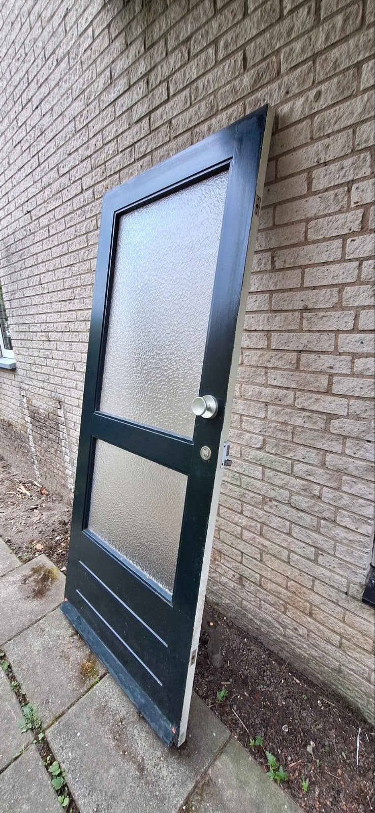 Gebruikte buitendeur met glas., Ophalen, Gebruikt, 80 tot 100 cm, Buitendeur