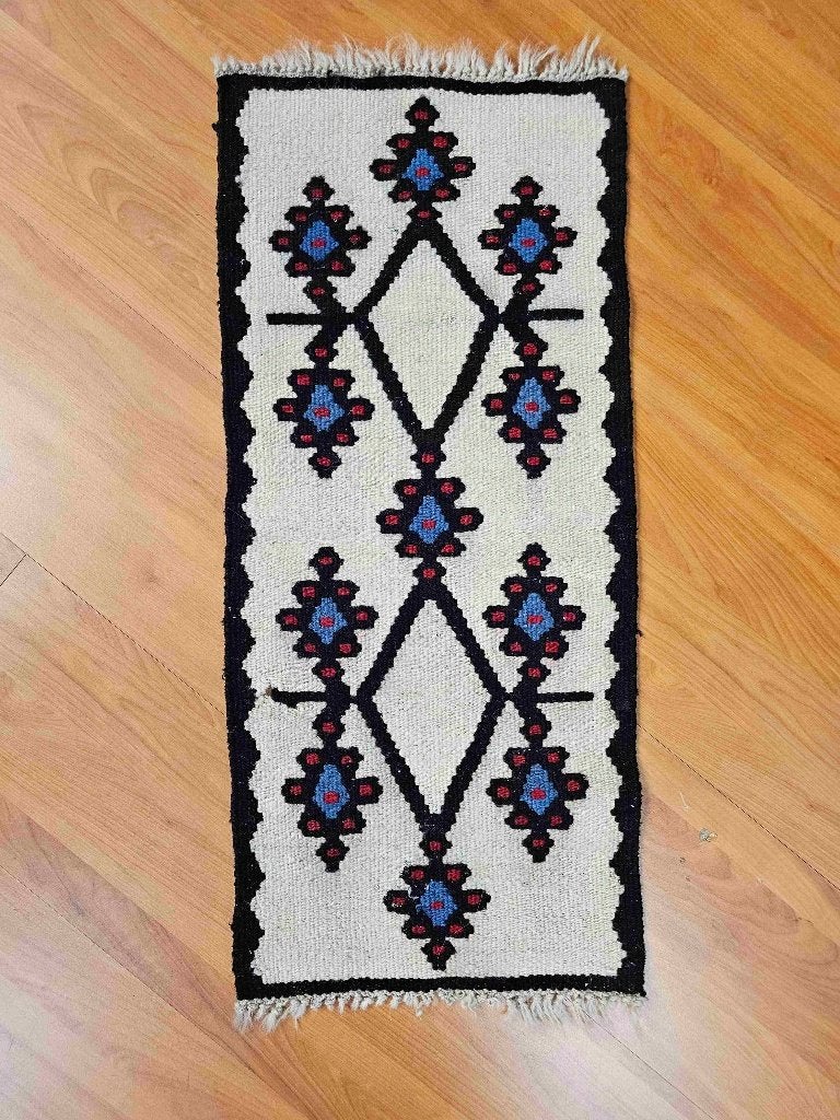 Kelim loper 68/31 cm, Minder dan 50 cm, Gebruikt, 50 tot 100 cm, Zwart