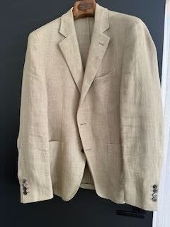 Artu Napoli Linnen Jasje - Maat 50 (M), Maat 48/50 (M), Beige, Ophalen of Verzenden, Zo goed als nieuw