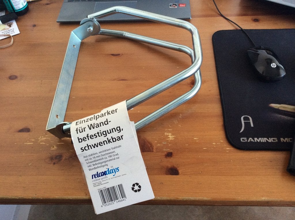 Wand fietsrek voor één fiets. 180 graden zwenkbaar. Nieuw, Ophalen of Verzenden, Nieuw