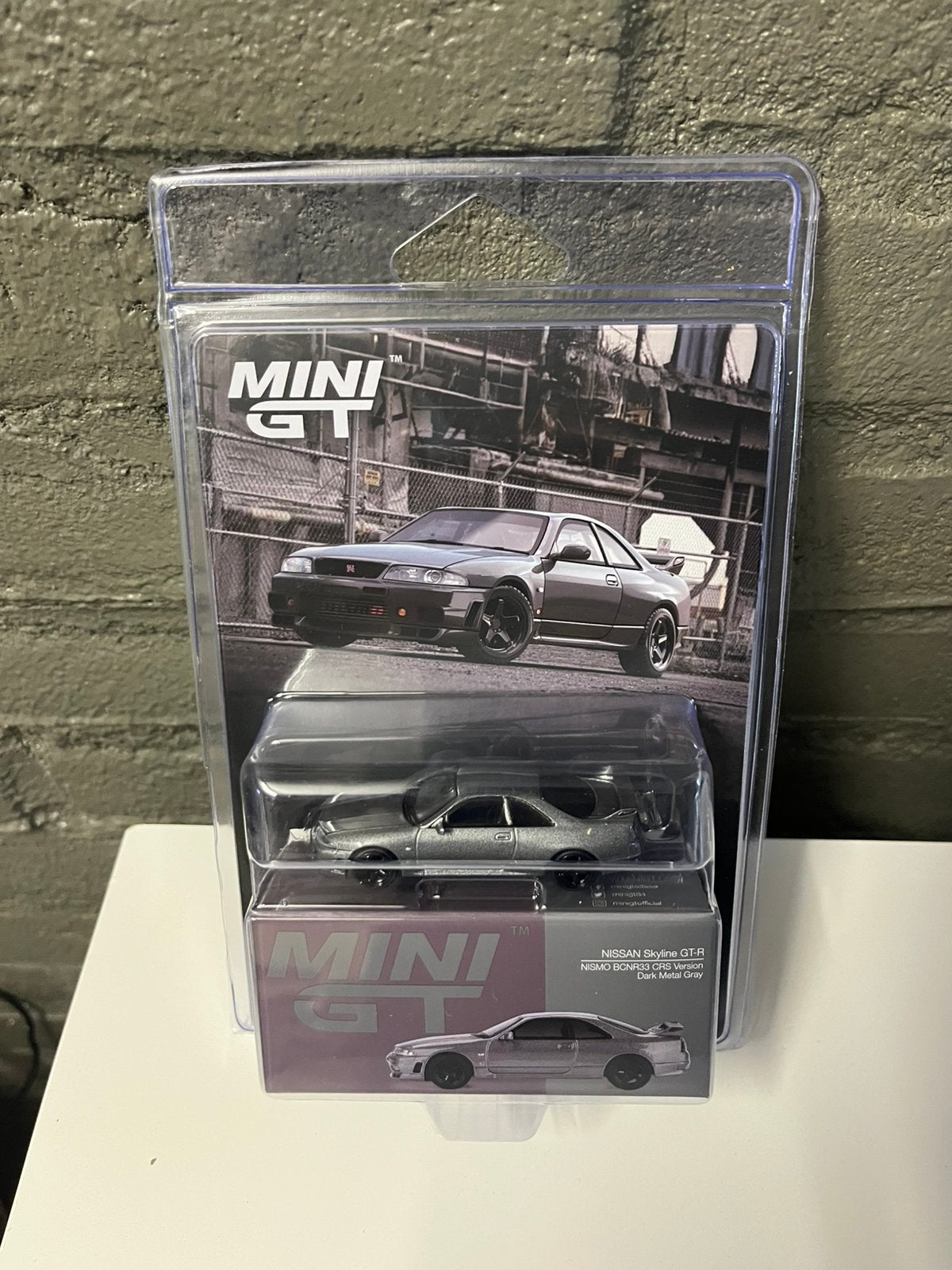 Mini GT Nissan Skyline GT-R R33 Nismo CRS Dark Metal Gray, Verzenden, Zo goed als nieuw, Auto