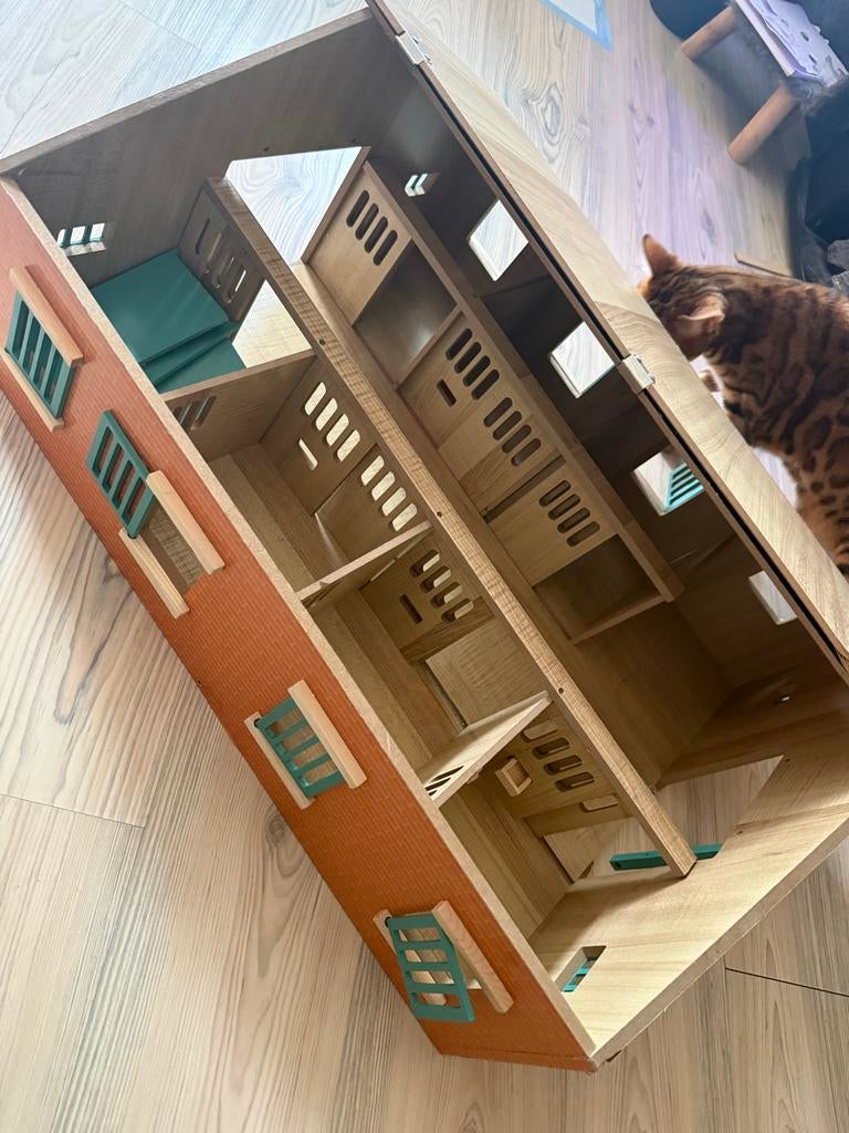 KIDS GLOBE paardenstal met 7 boxen, Ophalen of Verzenden, Gebruikt, Poppenhuis