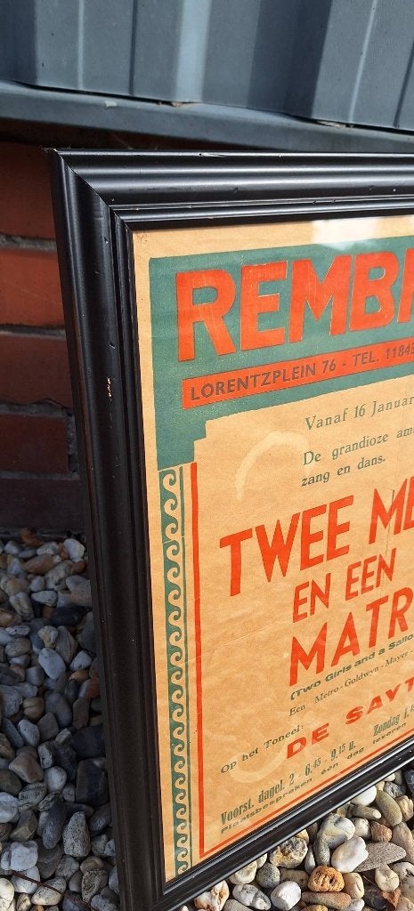 Bioscoopposter amusement film Twee meisjes en een matroos📽, Ophalen, Gebruikt, ., Poster