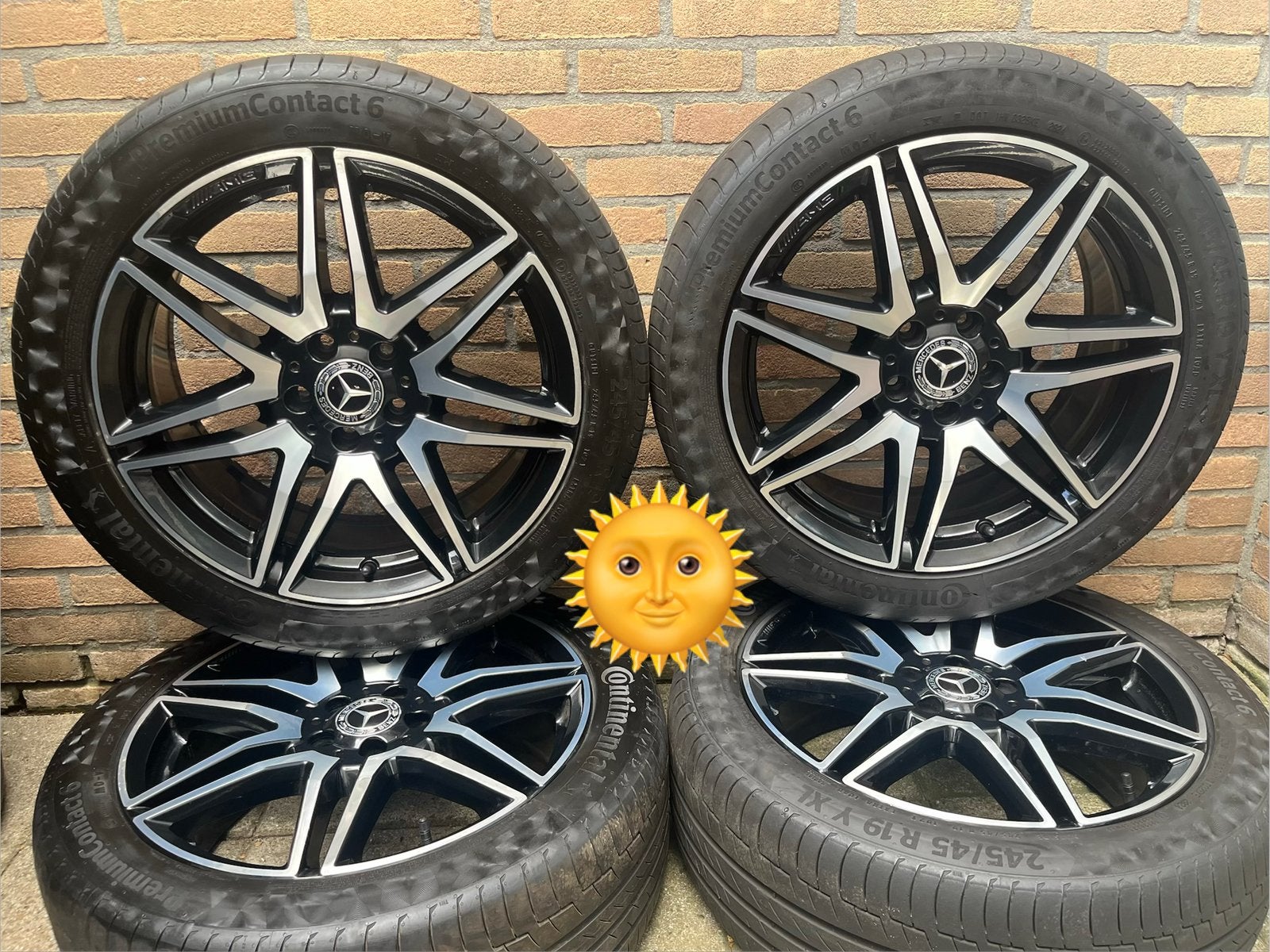 19” orig AMG Mercedes Vito V-klasse EQV Continental zomerset, 19 inch, Banden en Velgen, Ophalen of Verzenden, Zomerbanden