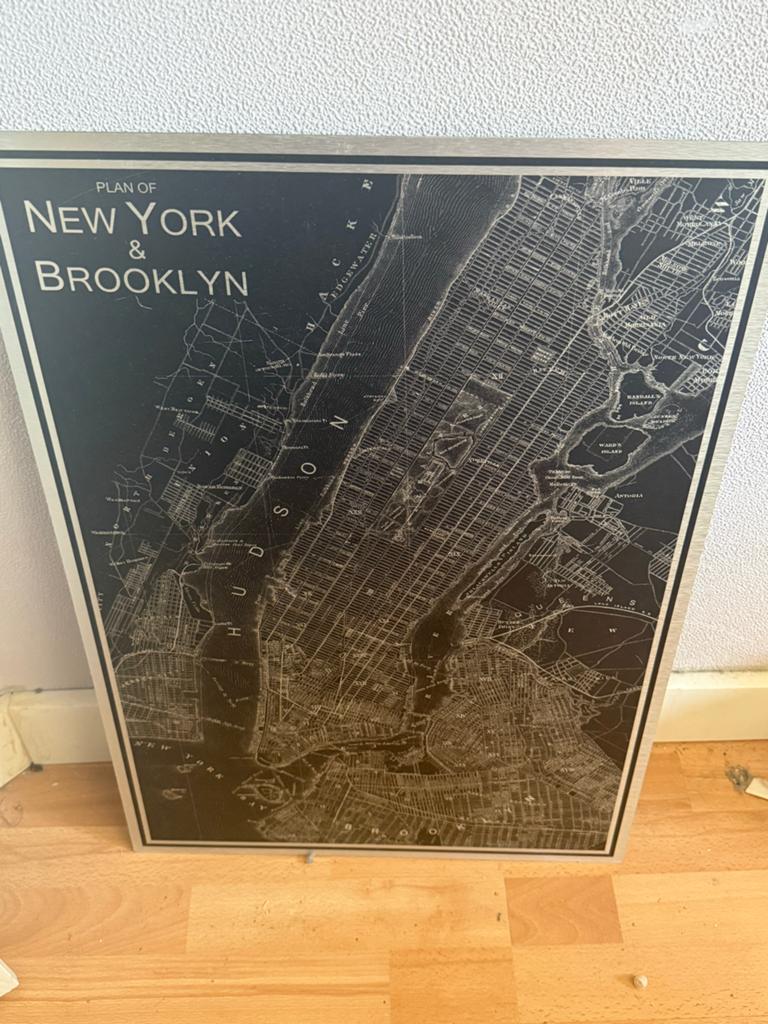 IKEA Poster Plattegrond New York & Brooklyn, Ophalen, Zo goed als nieuw, Foto of Poster, 75 cm of meer