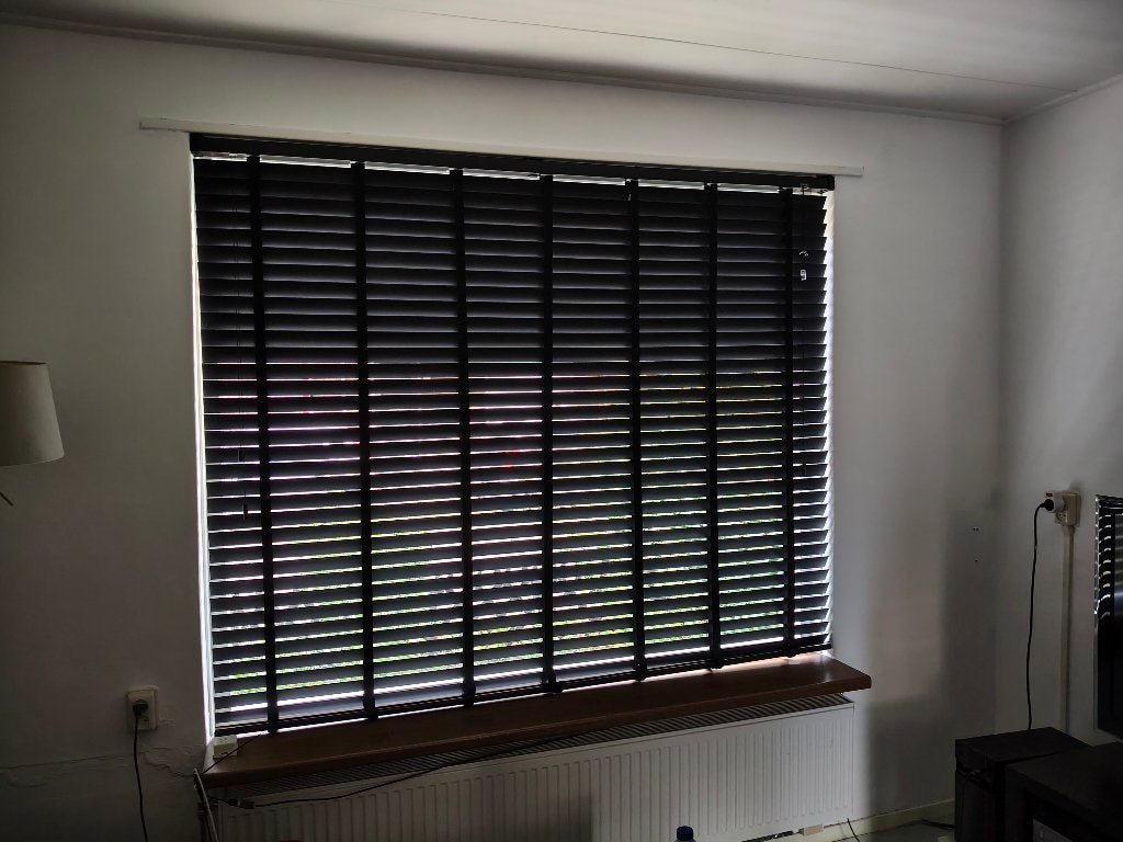 Kunststof Jaloezieën Zwart (200x180), Ophalen, Jaloezie, 200 cm, Kwantum