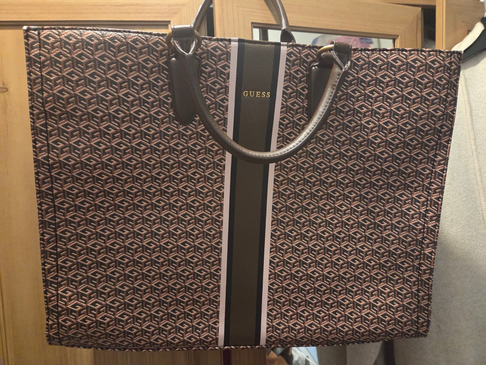 guess tas, Ophalen of Verzenden, Zo goed als nieuw, Zwart, Shopper