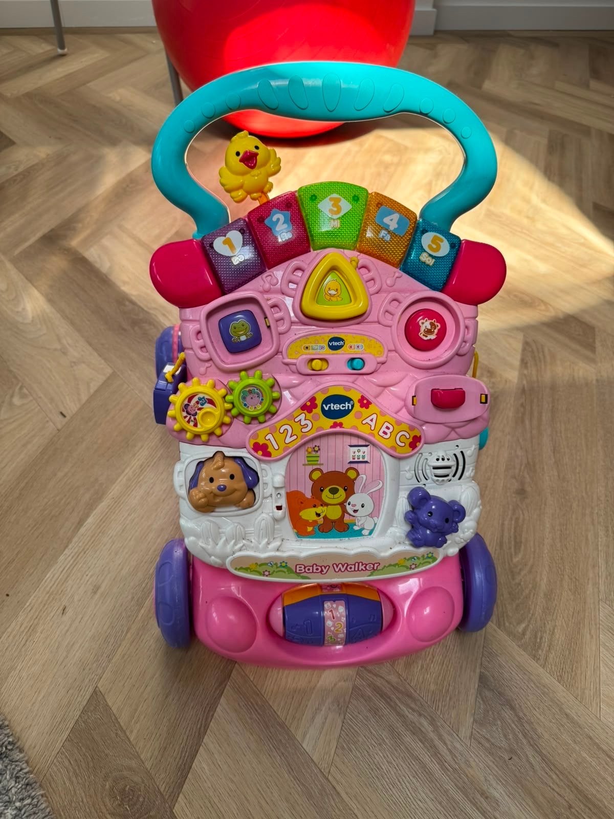 VTech Baby Walker Roze - Loopwagen met activiteitenpaneel, Ophalen, Zo goed als nieuw, Overige typen, Met licht