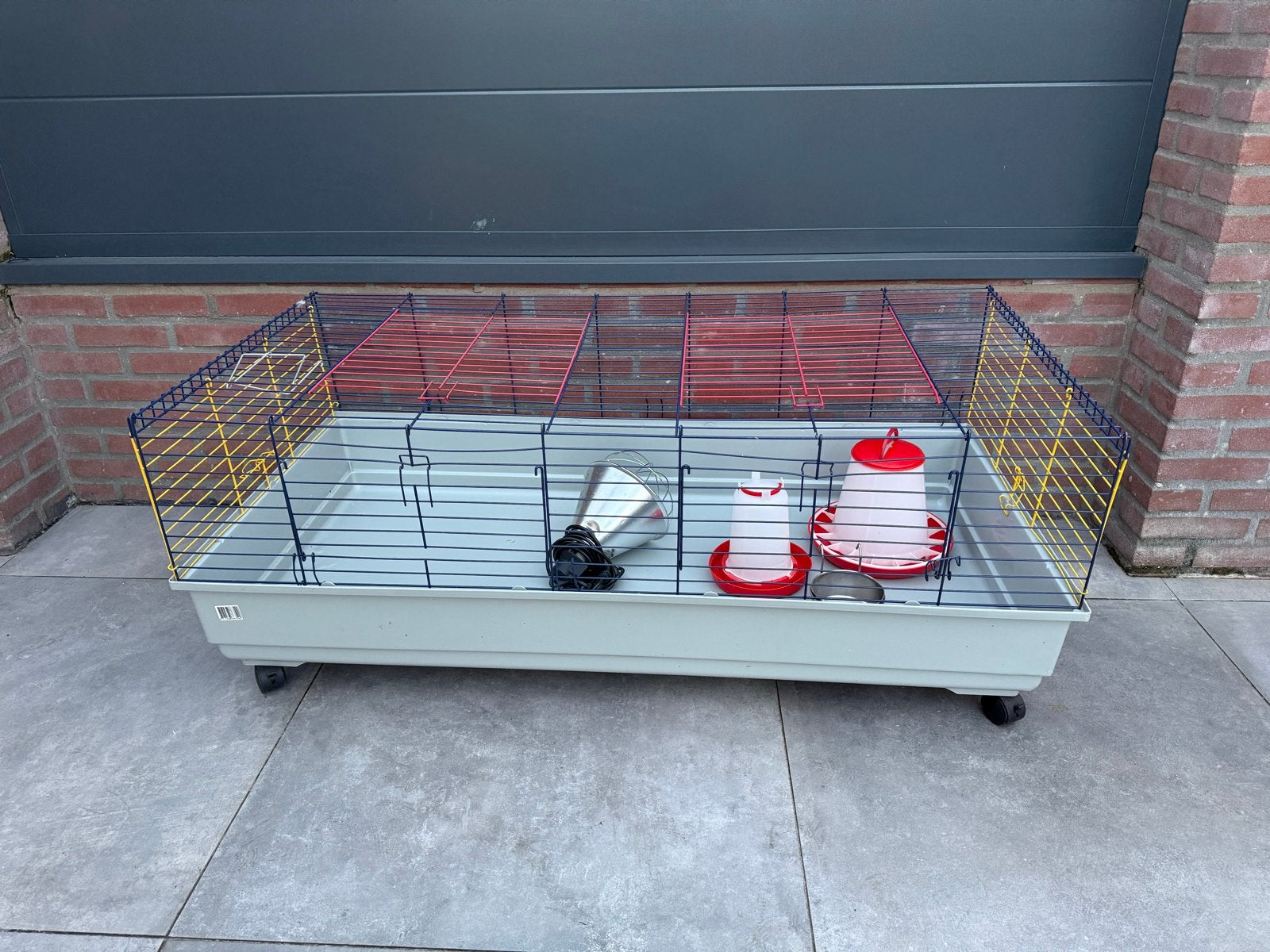Grote kippenkooi / konijnenkooi incl. accessoires, Dieren en Toebehoren, Ophalen, Zo goed als nieuw, Metaal, Vogelkooi