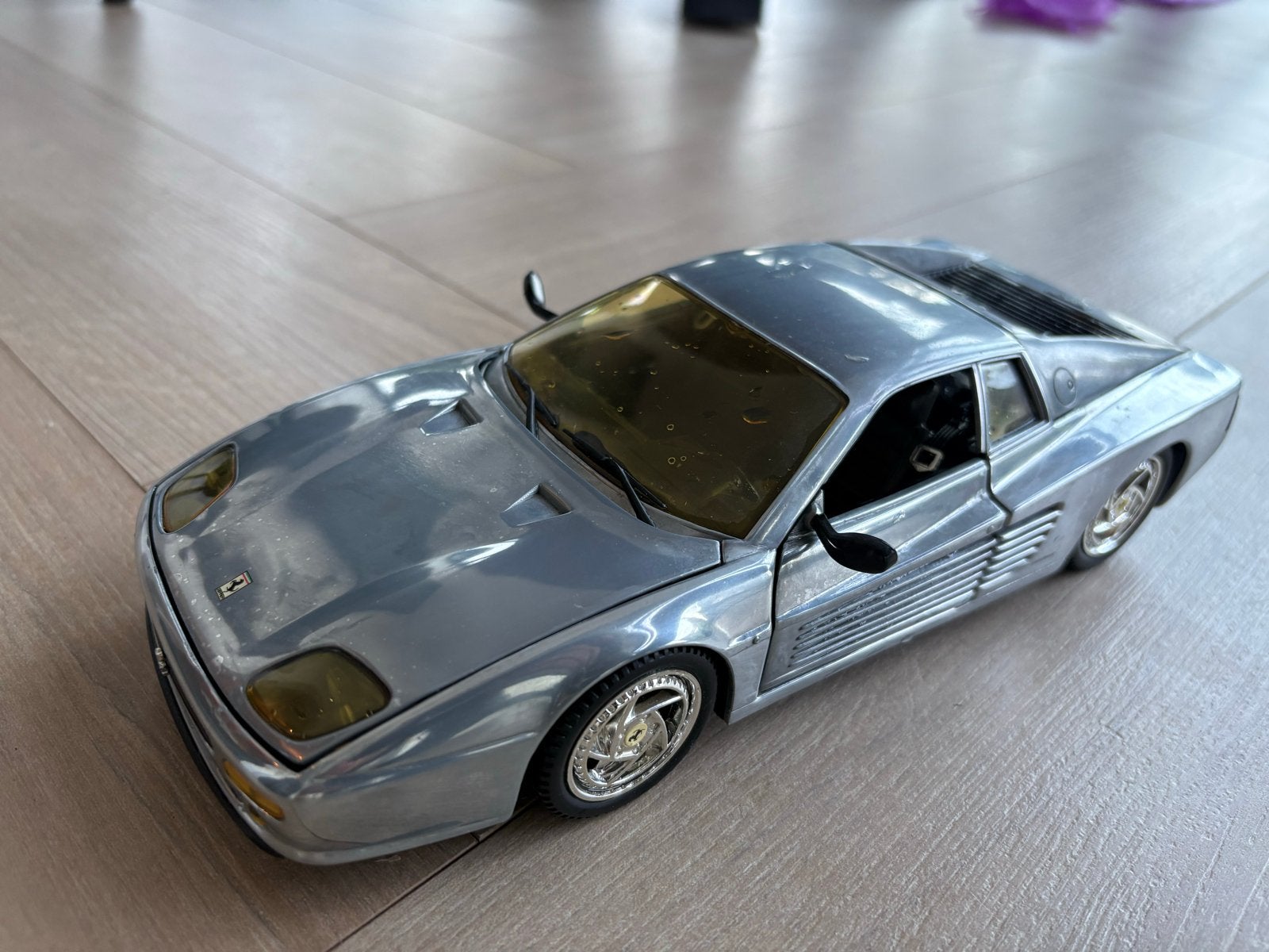 Hot Wheels Millennium Ferrari Testarossa - Zilver, Ophalen of Verzenden, Zo goed als nieuw, Auto, Hot Wheels