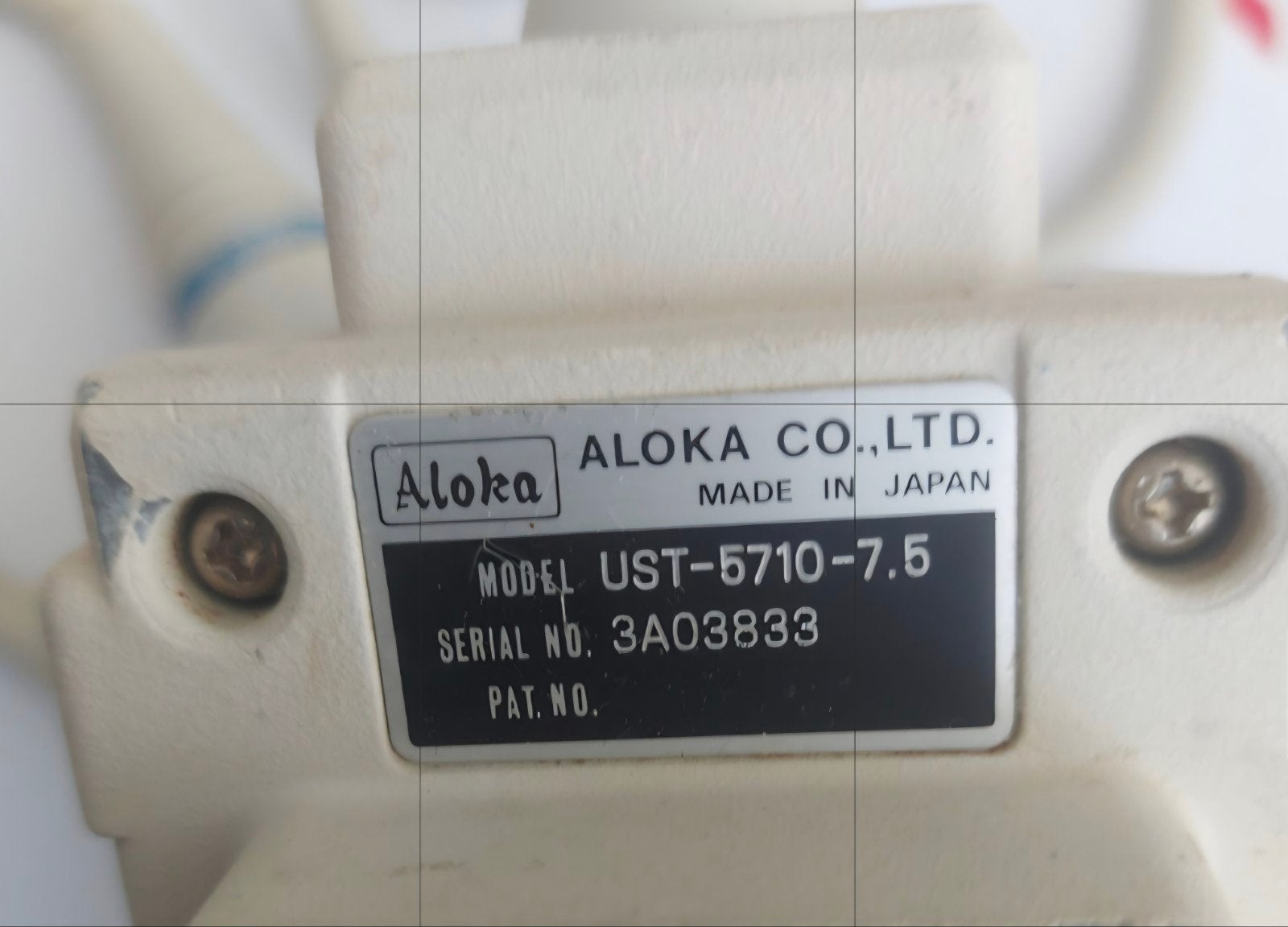 Aloka Echografie Probes (3.5 MHz, 5.0 MHz, 7.5 MHz), Ophalen