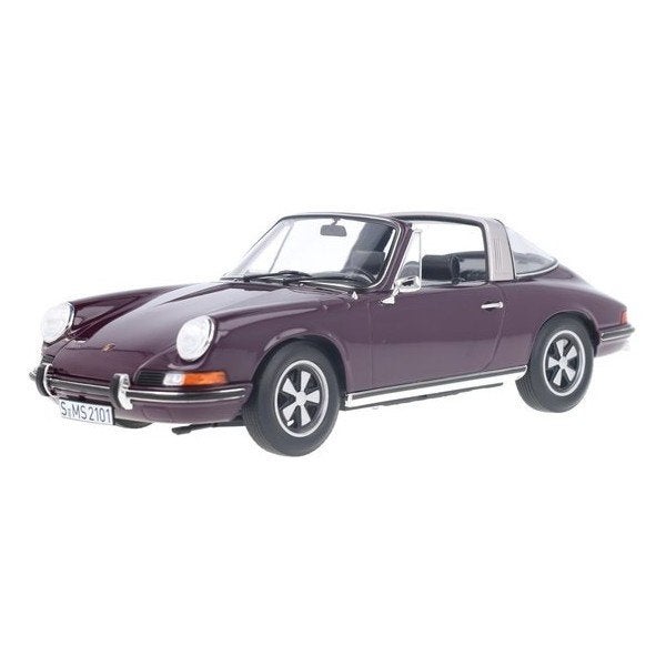 Porsche 911 E Targa 1971 Violet Schaal 1/18 Norev, Auto, Norev, Ophalen of Verzenden, Norev