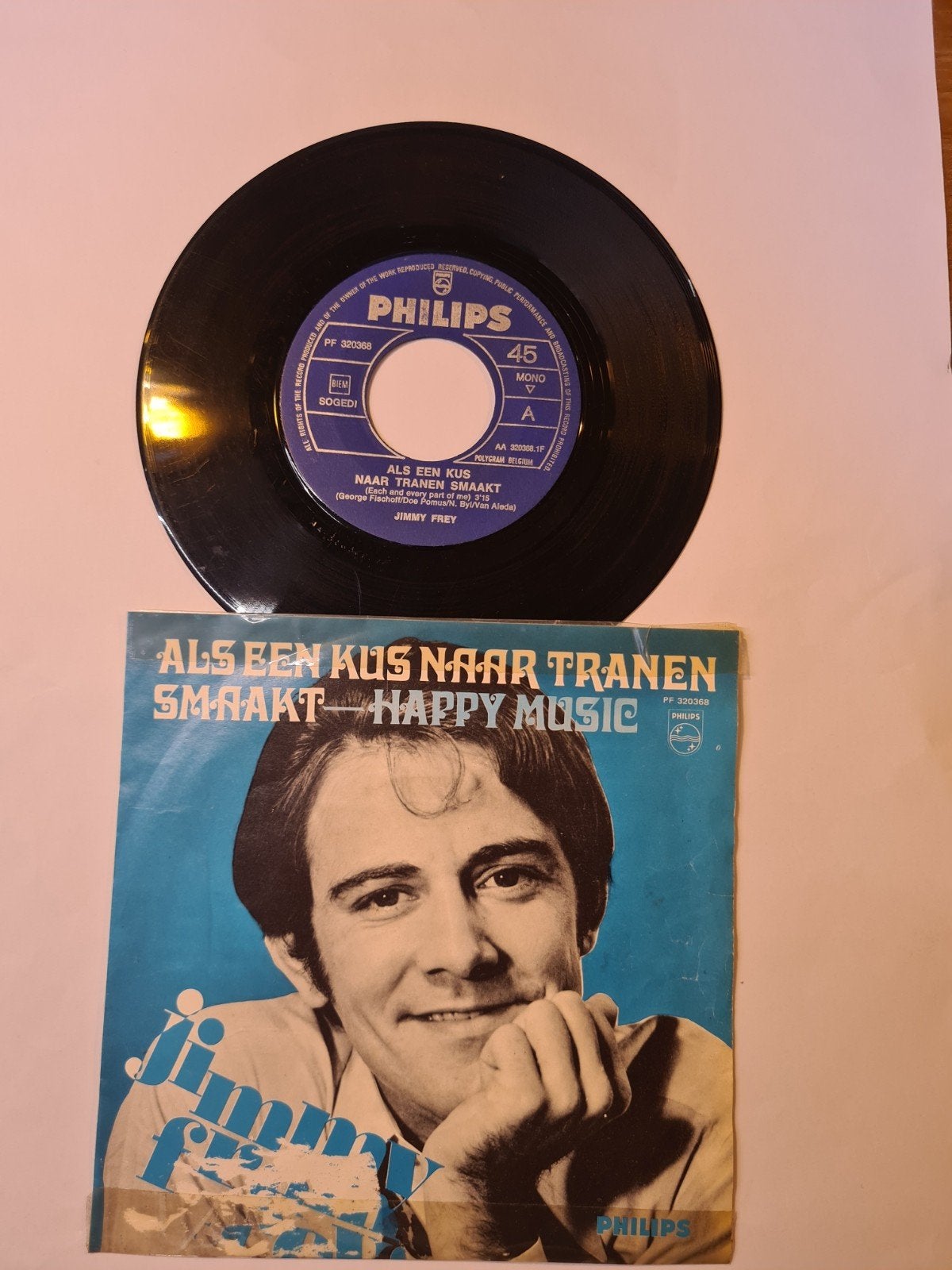 Jimmy Frey - Als een kus naar tranen smaakt, Ophalen of Verzenden, Zo goed als nieuw, 7 inch, Levenslied of Smartlap