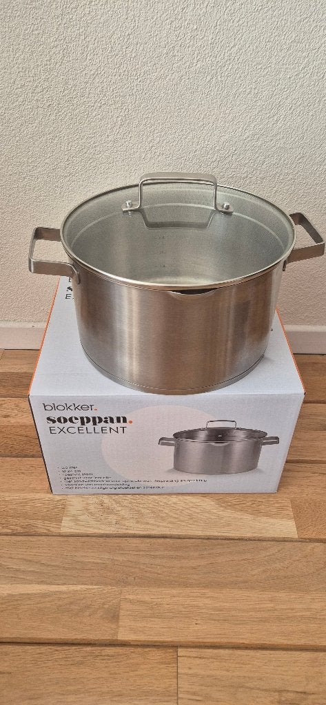 Blokker Soeppan Excellent • RVS • Als nieuw • 5L, Ophalen of Verzenden, Zo goed als nieuw, Rvs, Overige merken
