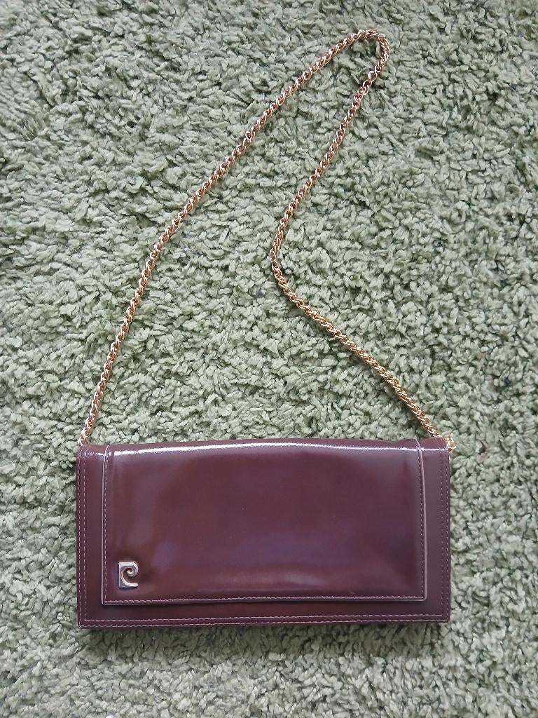 Vintage jaren 70 Pierre Cardin Paris bruine lederen tas, Verzenden, Zo goed als nieuw, Bruin, Schoudertasje