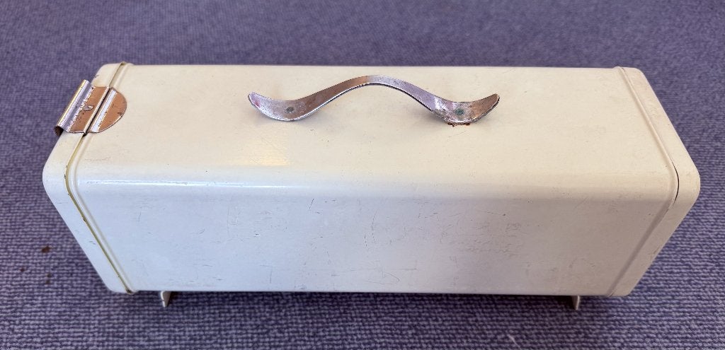 Vintage Broodtrommel met Houten Snijplank, Ophalen of Verzenden