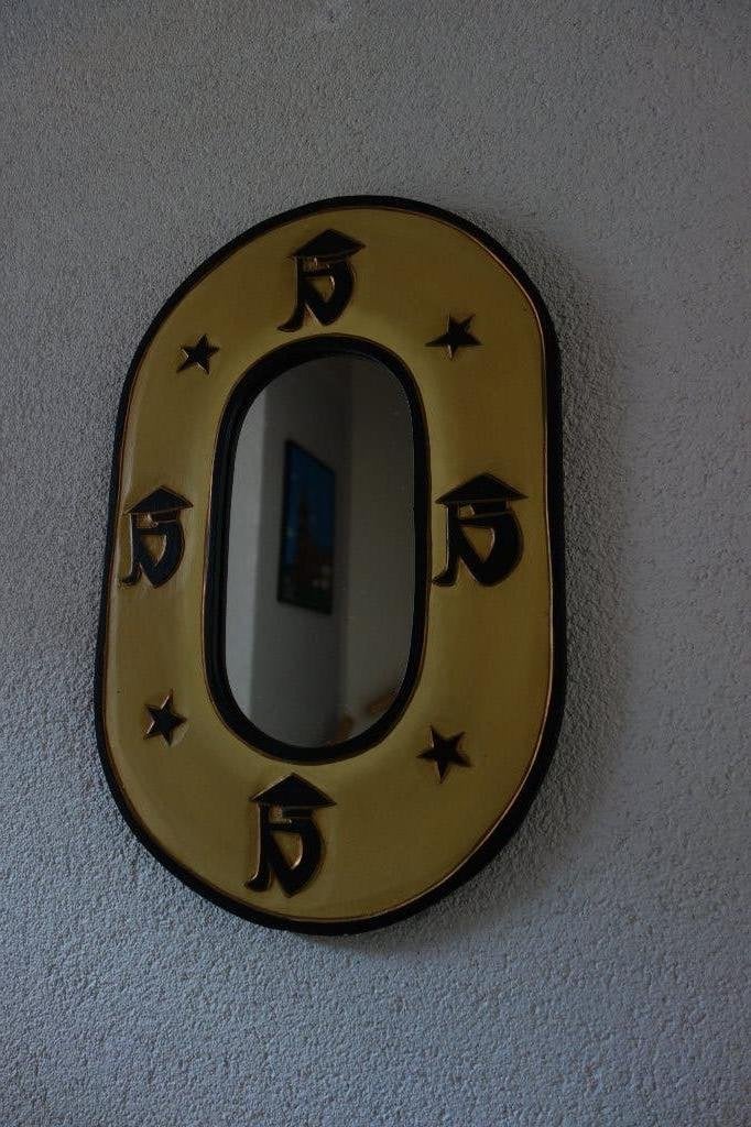 Spiegel ovaal, Huis en Inrichting, Minder dan 50 cm, Ophalen of Verzenden, Zo goed als nieuw, Minder dan 100 cm