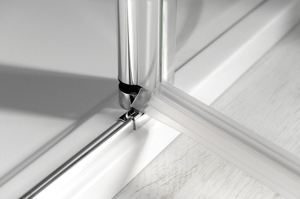 Nieuwe luxe douchecabine 90x100 cm – van €1.100 voor €400, Doe-het-zelf en Verbouw, Ophalen, Douche, Chroom, Sapho
