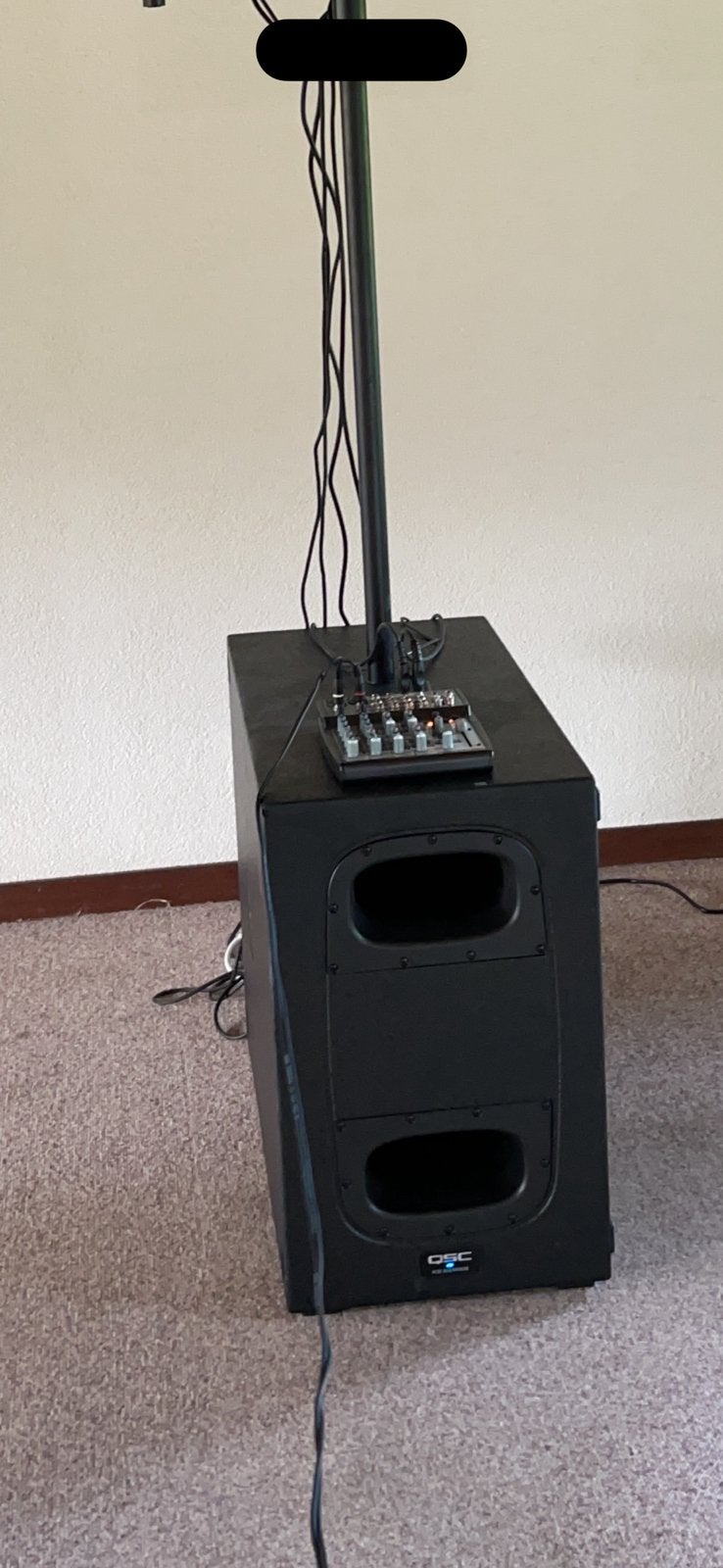 QSC KS212C Actieve Cardioid Subwoofer, Subwoofer, Zo goed als nieuw, Ophalen, 150 watt of meer