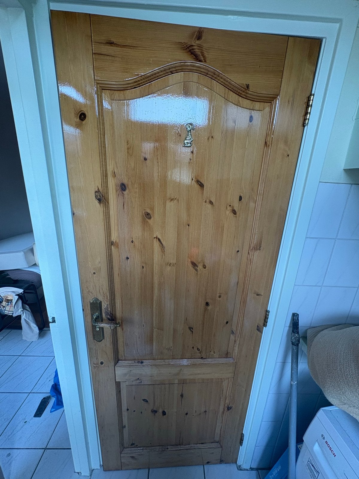 Houten Binnendeur met Klassieke Uitstraling, Ophalen, Gebruikt, 80 tot 100 cm, Binnendeur
