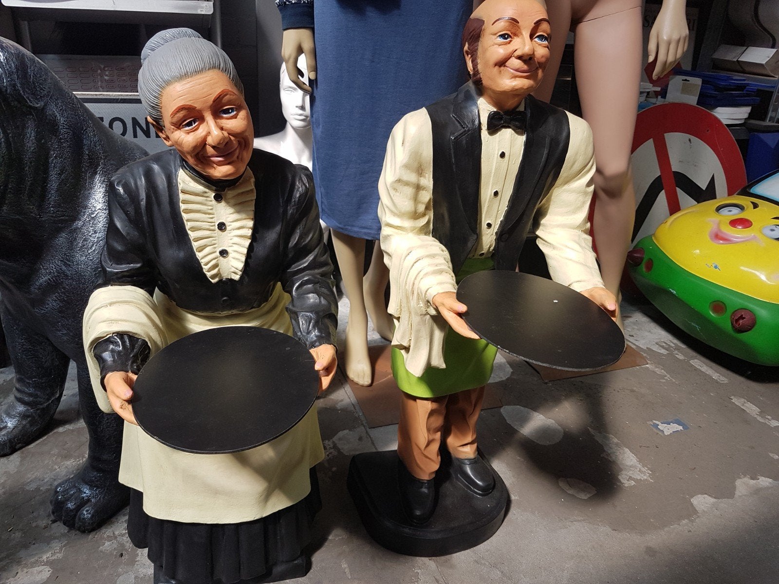 Decoratie beeld oma en opa - Unieke blikvangers, Ophalen, Gebruikt