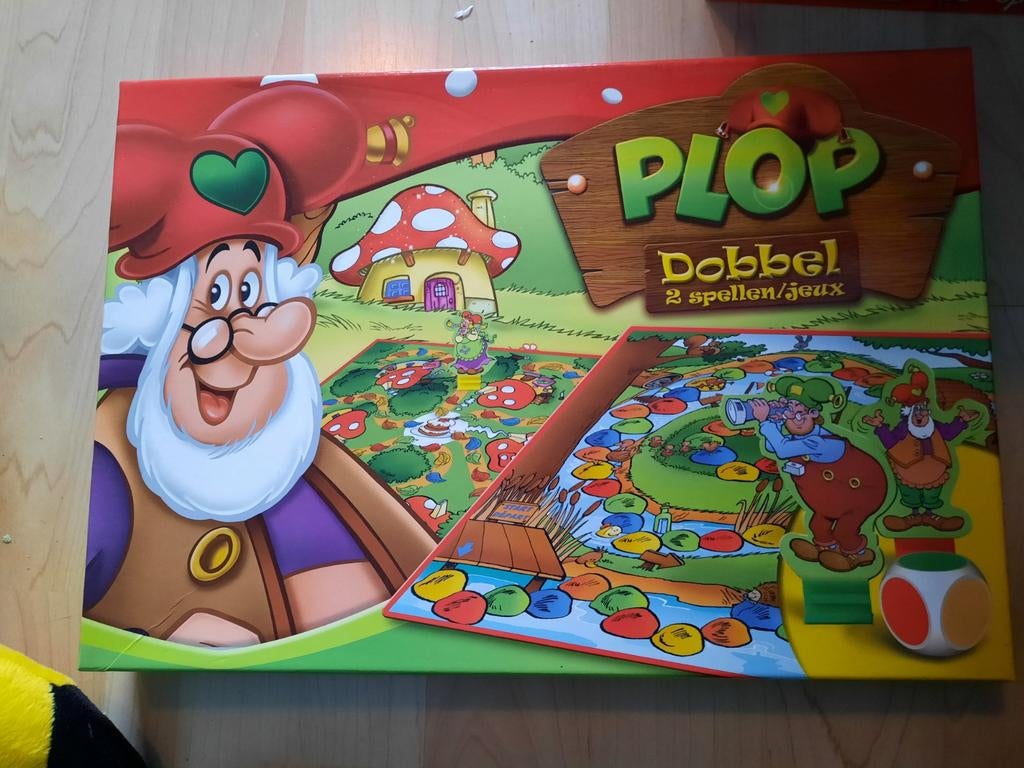 Gezelschapsspel Kabouter Plop, 2 spellen, 2 zijden, Een of twee spelers, Ophalen of Verzenden, Zo goed als nieuw, Studio 100