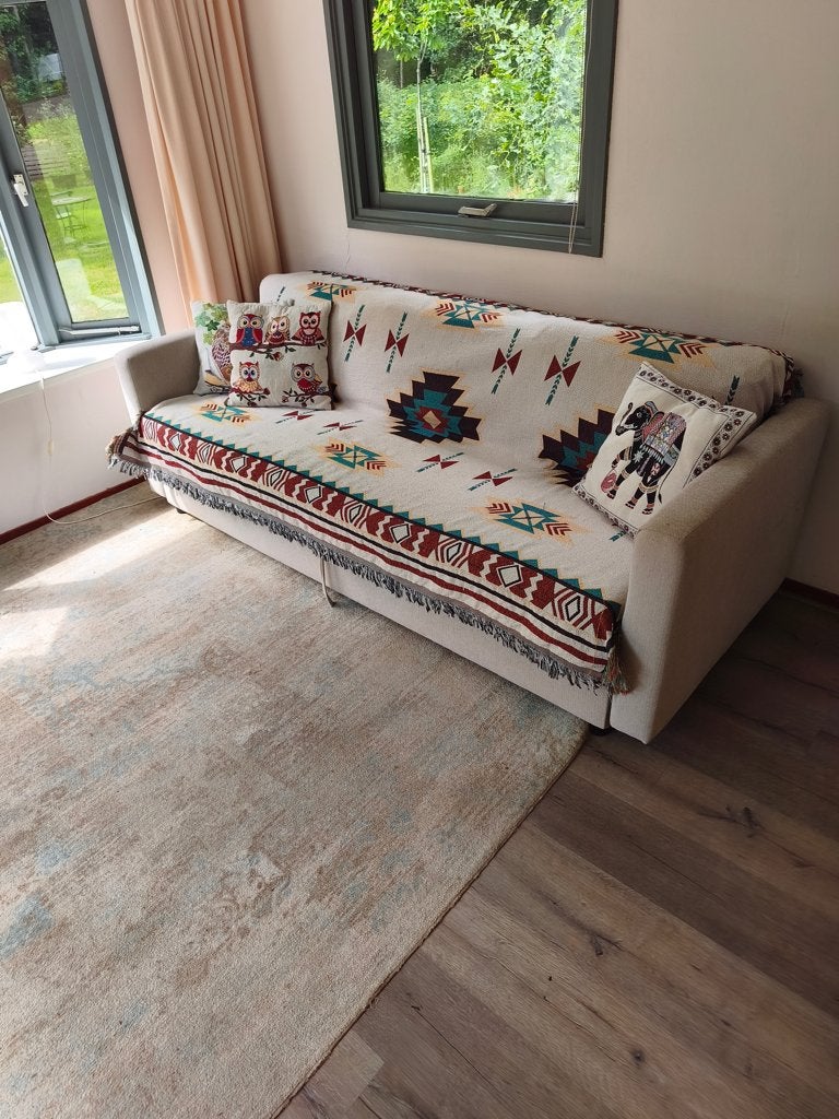 Ikea slaapbank, Ophalen, Gebruikt, Beige, Tweepersoons