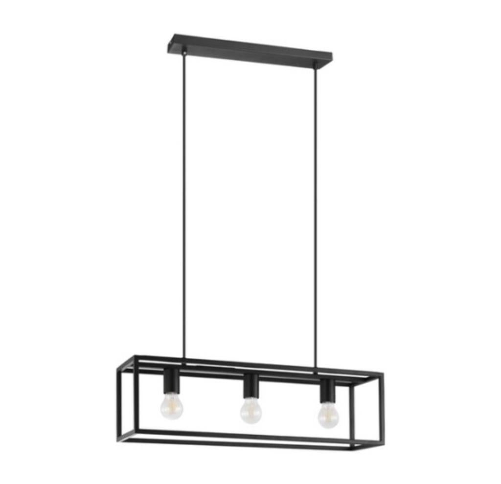 Gloednieuwe EGLO BLACKCROWN hanglamp met 3 LED E27 lampen, 50 tot 75 cm, Verzenden, Nieuw, Metaal