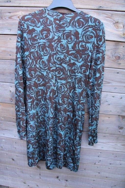 Jurk petrol/ bruin Maliparmi mt 46IT (EU40) Vaste prijs, Kleding | Dames, Maat 38/40 (M), Blauw, MAliparmi, Ophalen of Verzenden