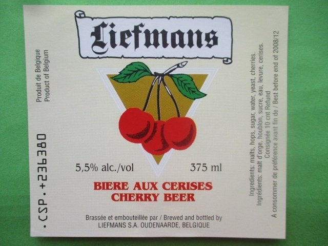 bieretiket Belgie 10-7 (F3) liefmans, Ophalen of Verzenden, Gebruikt, Overige typen, Overige merken