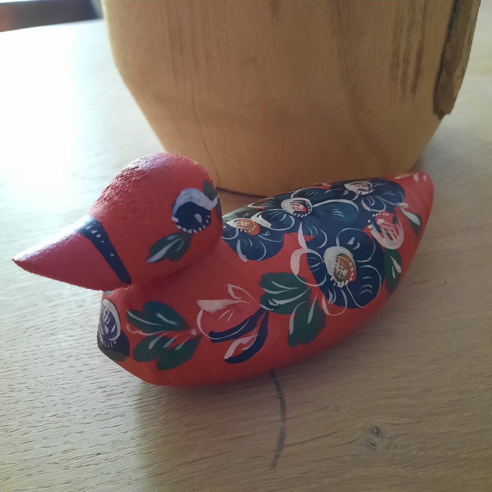 Houten eendje, handbeschilderd, Hindeloopen, Ophalen of Verzenden