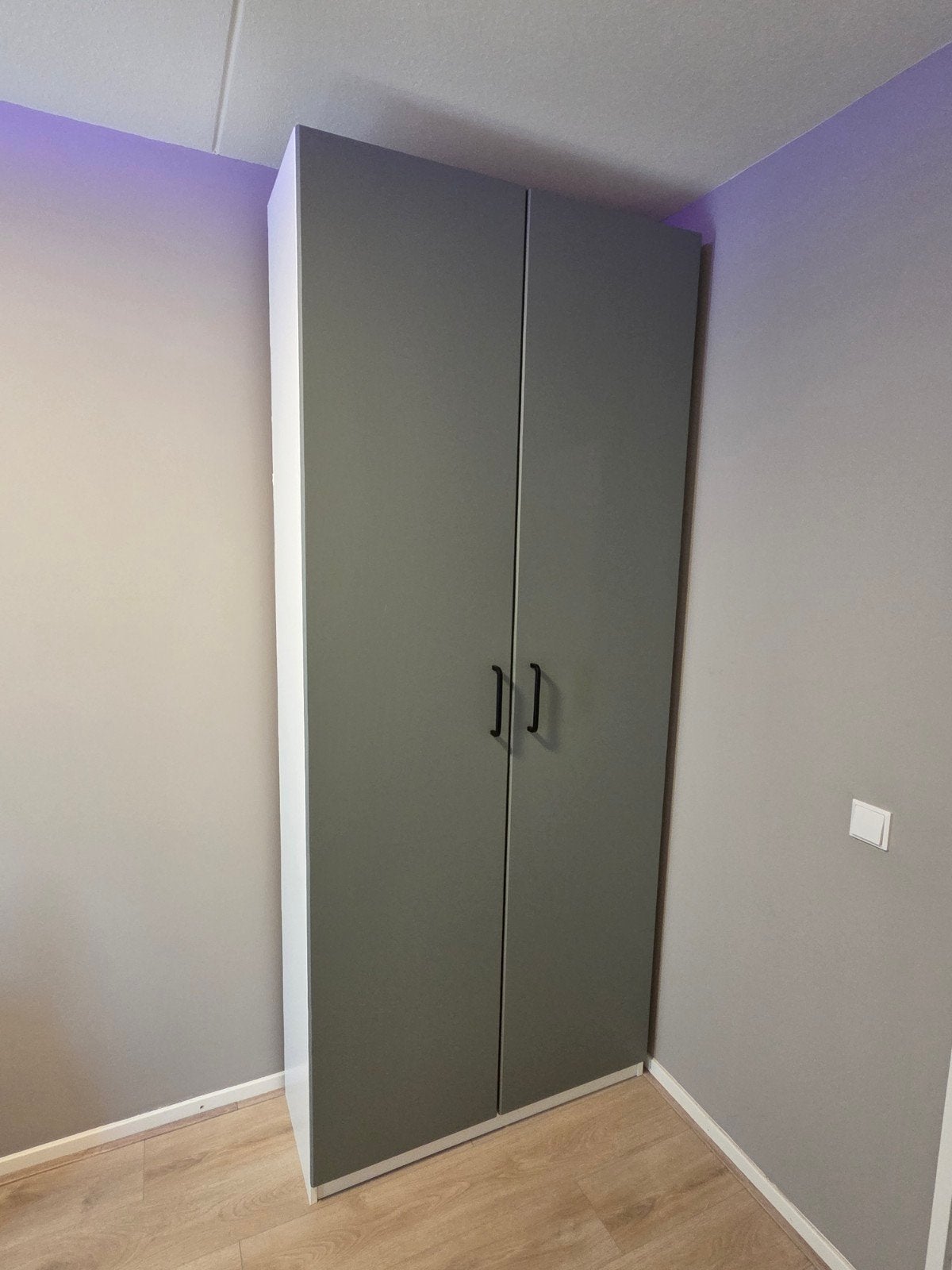 IKEA PAX Kast - 100x236x37 cm - Grijs/Wit, Ophalen, Overige materialen, Met deur(en), 100 tot 150 cm