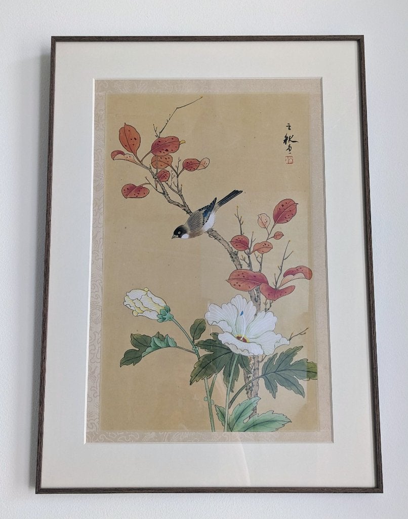 Aquarel op zijdepapier Japanse school, Ophalen of Verzenden