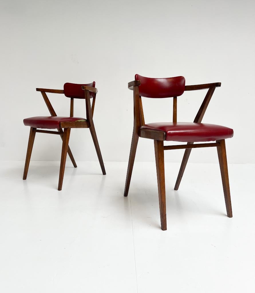 Set Model 209 stoelen (2) van Ligna Thonet, 1940's, Twee, Design, Ophalen of Verzenden, Gebruikt